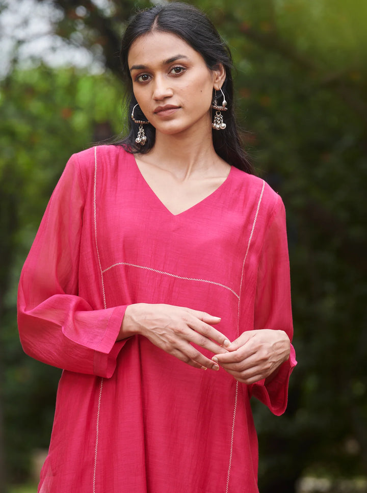 Magenta Basic Kurta Set