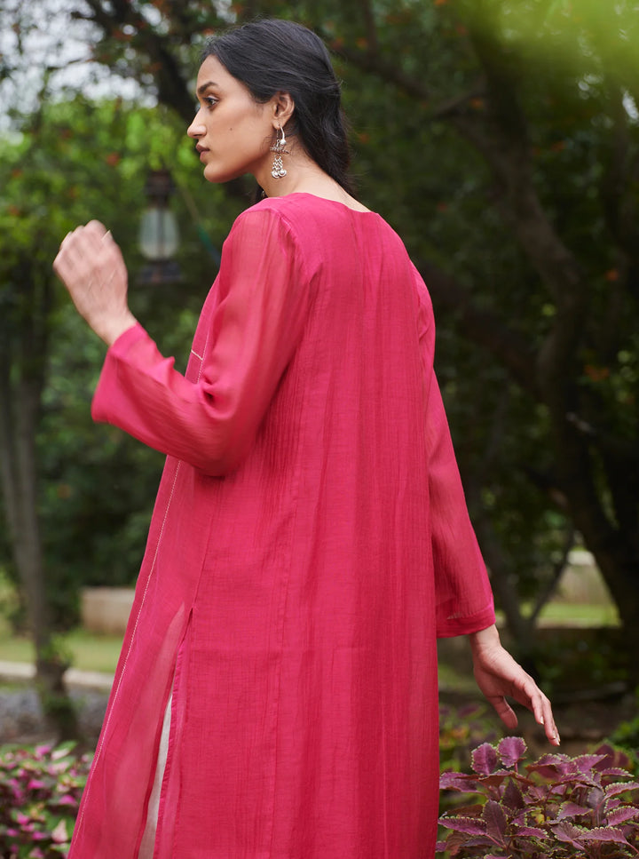 Magenta Basic Kurta Set