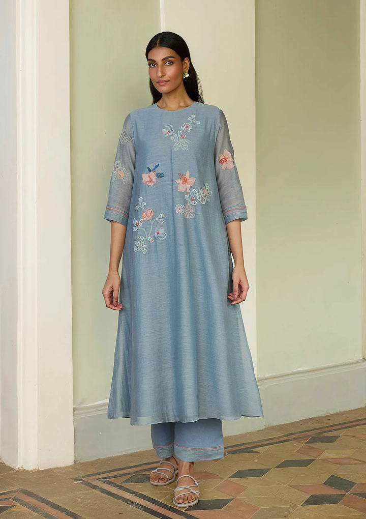 Mist Blue Applique Co-ord Set