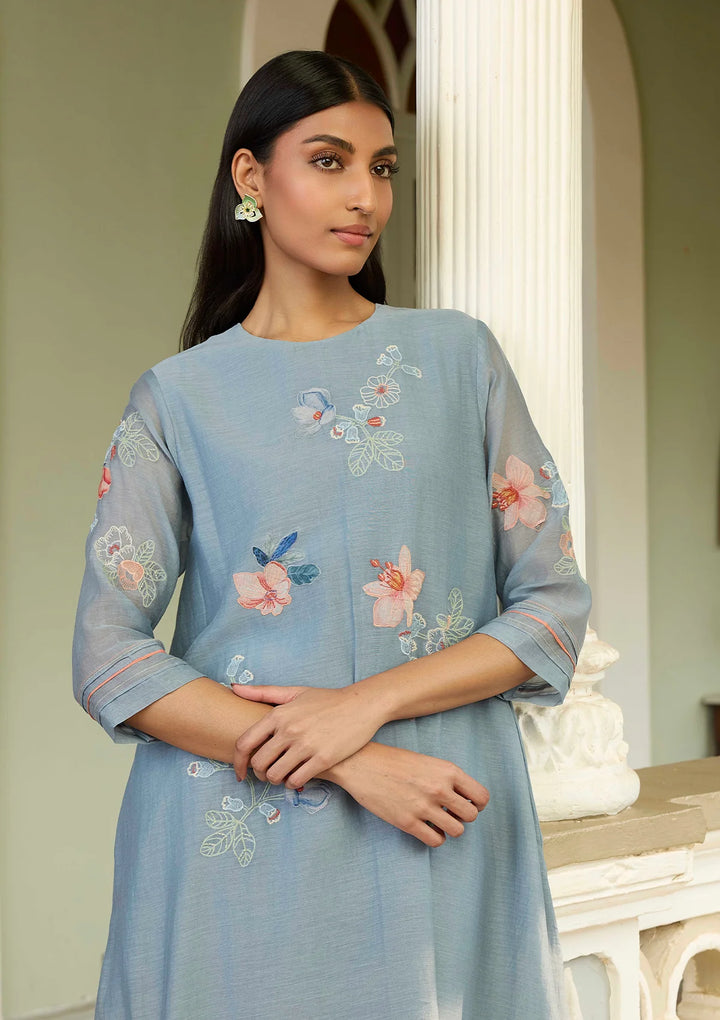 Mist Blue Applique Co-ord Set