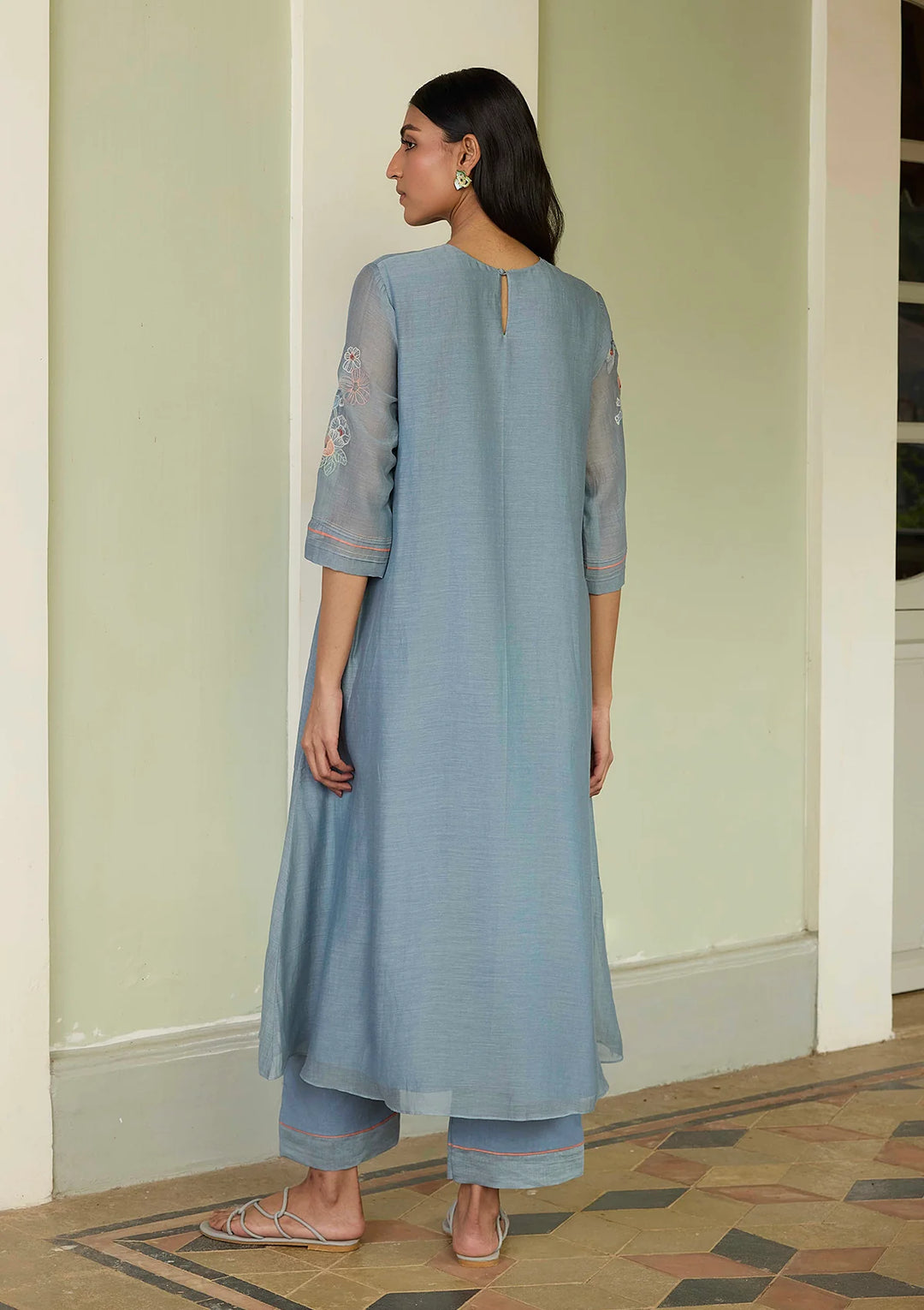 Mist Blue Applique Co-ord Set