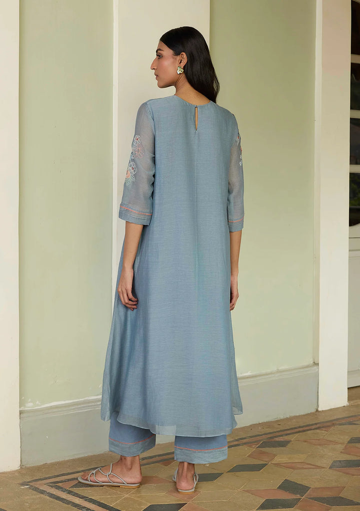 Mist Blue Applique Co-ord Set