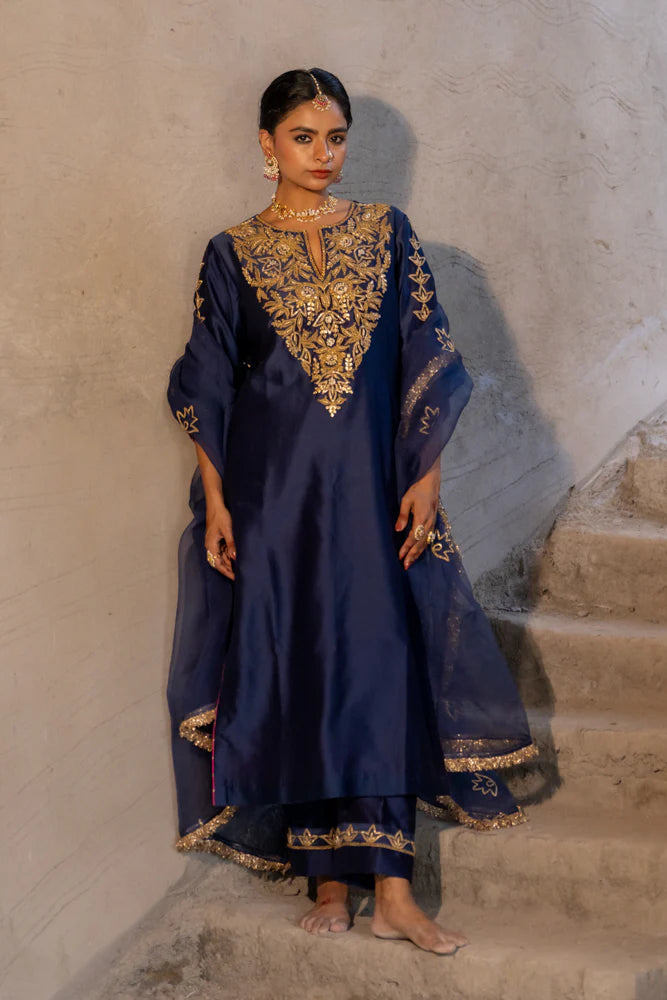 Midnight Blue Straight Kurta Set