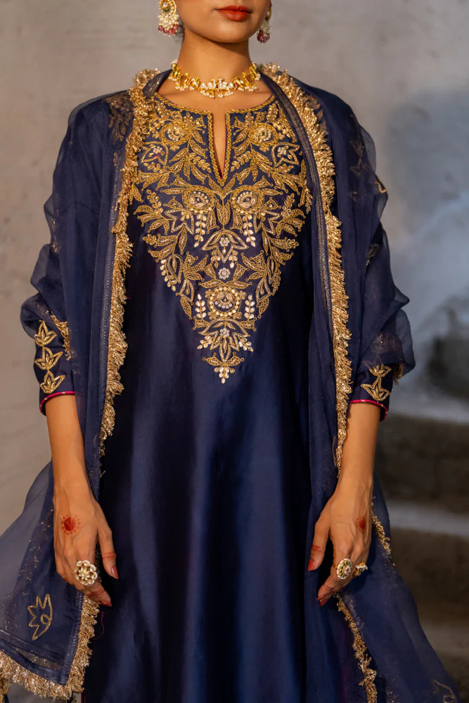 Midnight Blue Straight Kurta Set