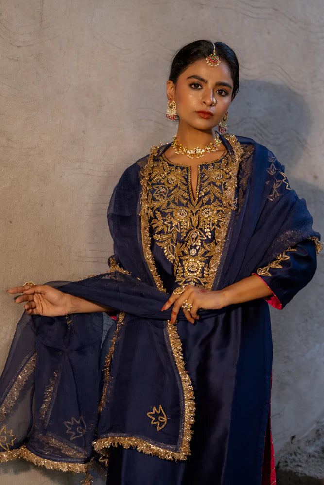 Midnight Blue Straight Kurta Set