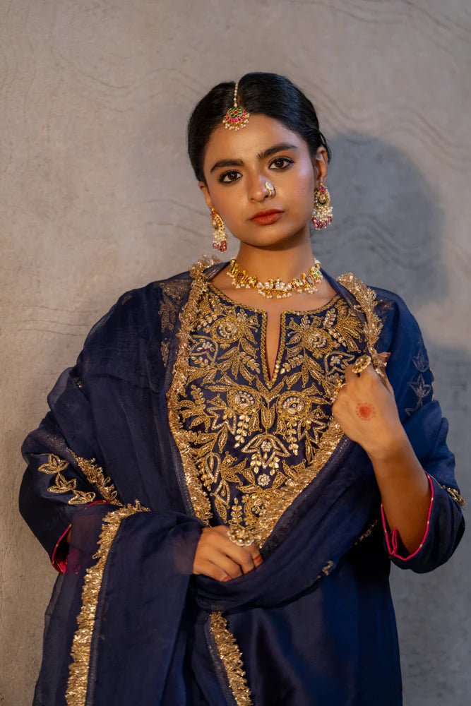 Midnight Blue Straight Kurta Set