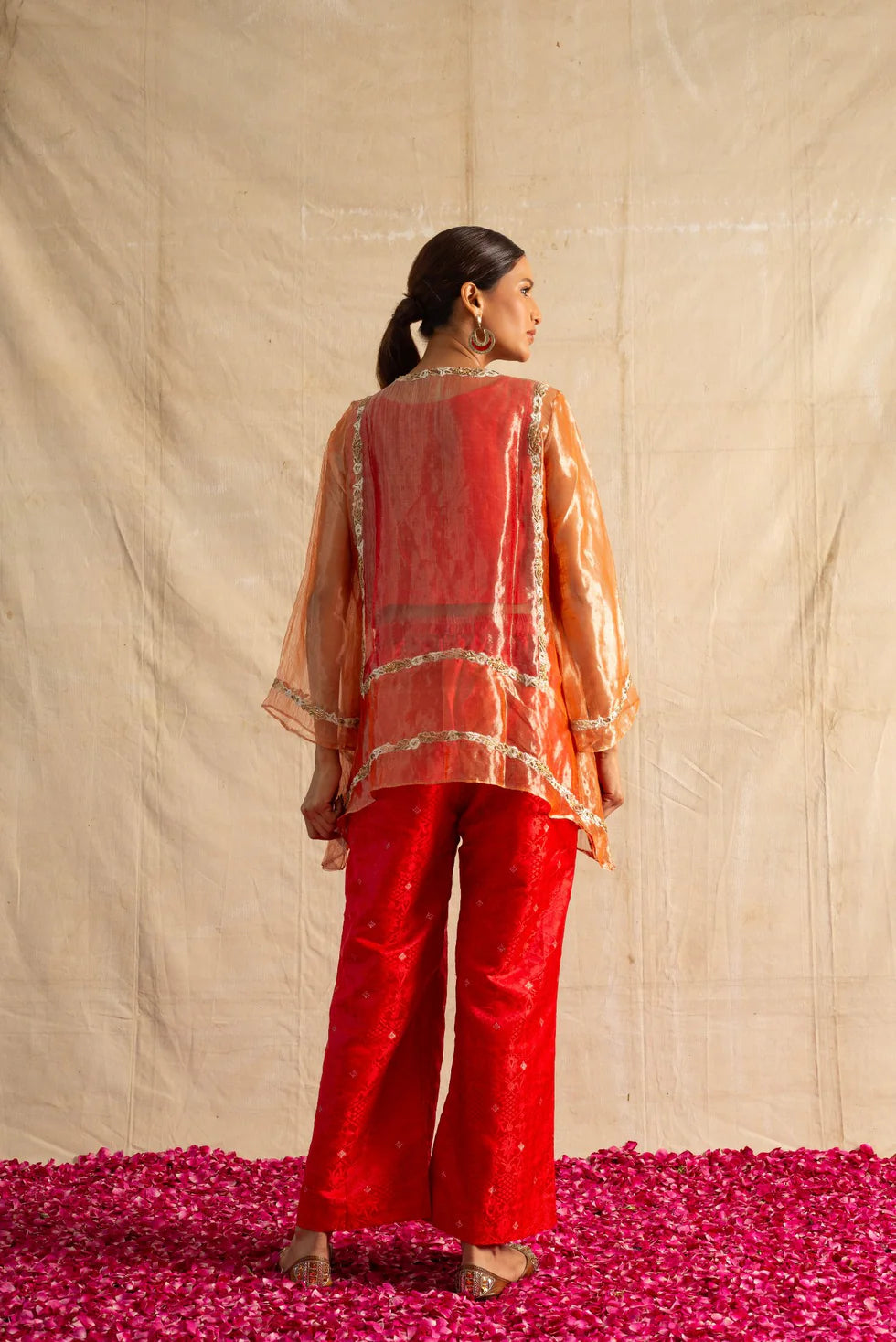 Mugdha Co-ord Set in Red