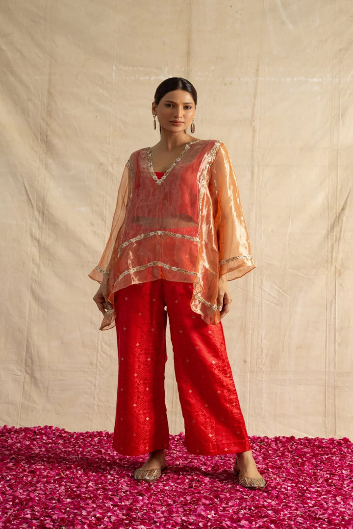 Mugdha Co-ord Set in Red