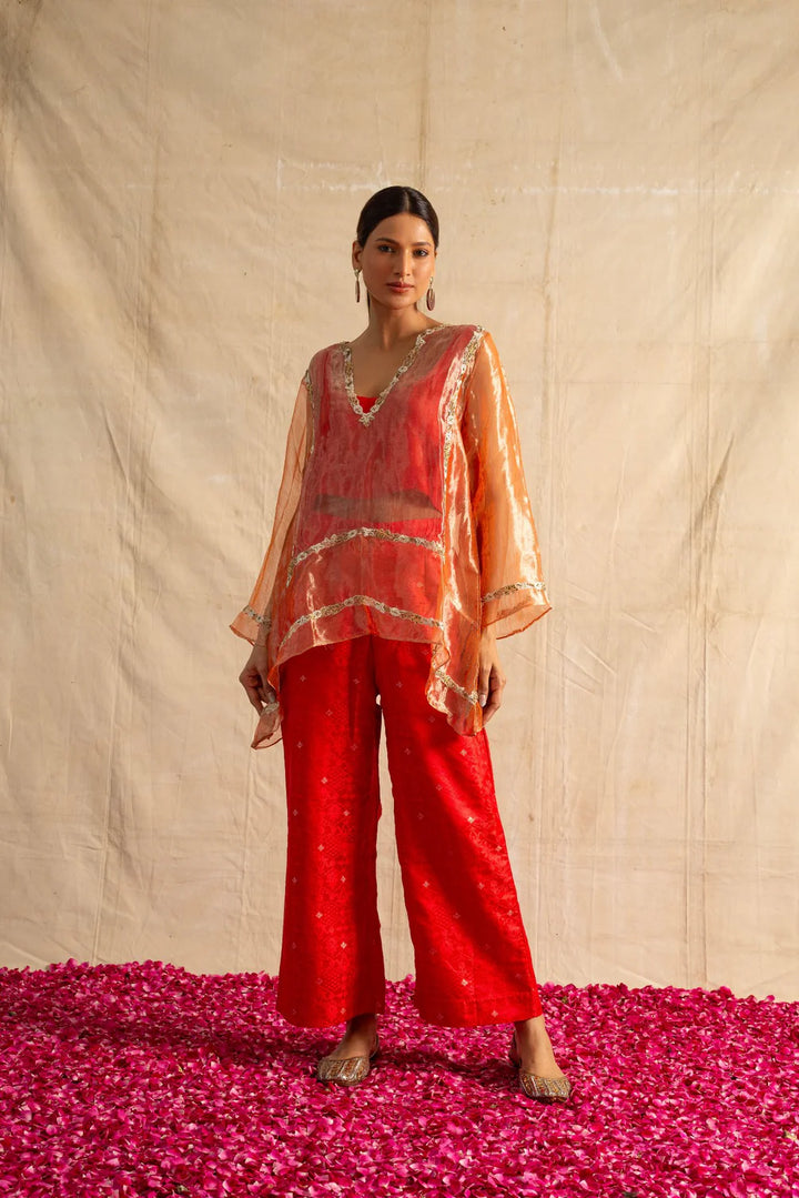 Mugdha Co-ord Set in Red