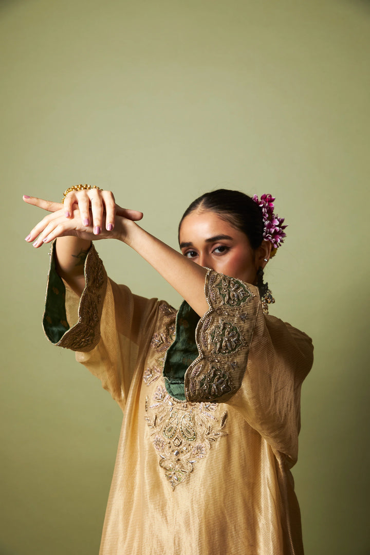 Mehtab Noor embroidered kaftan set