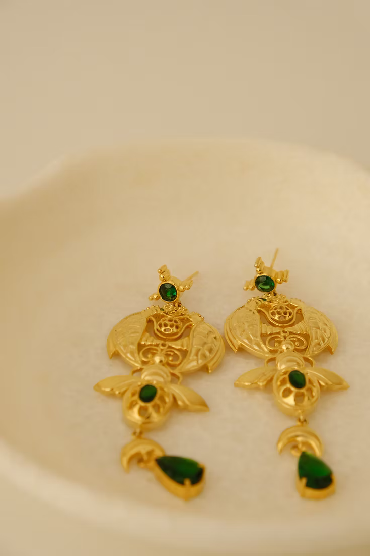 Mouchak Earrings Brass