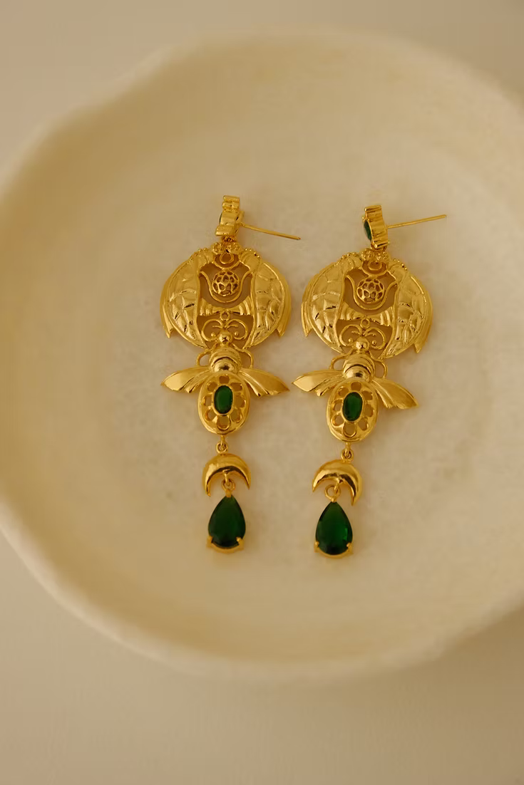 Mouchak Earrings Brass