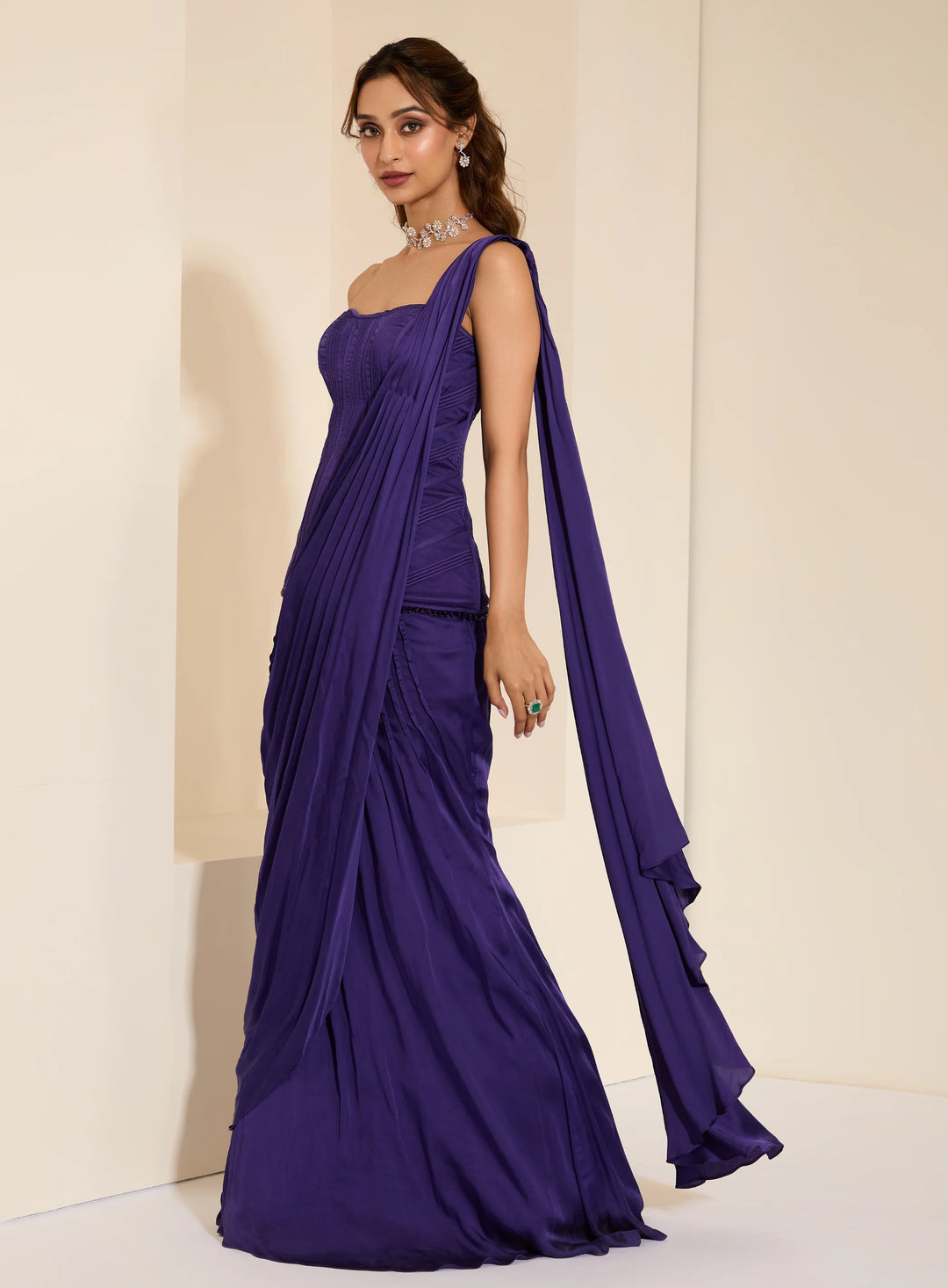 Midnight Plum Corset & Drape