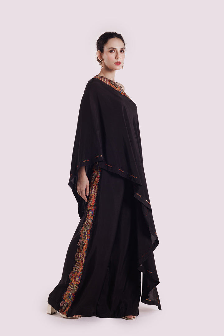 Mono sleeve silk kaftan co-ord set