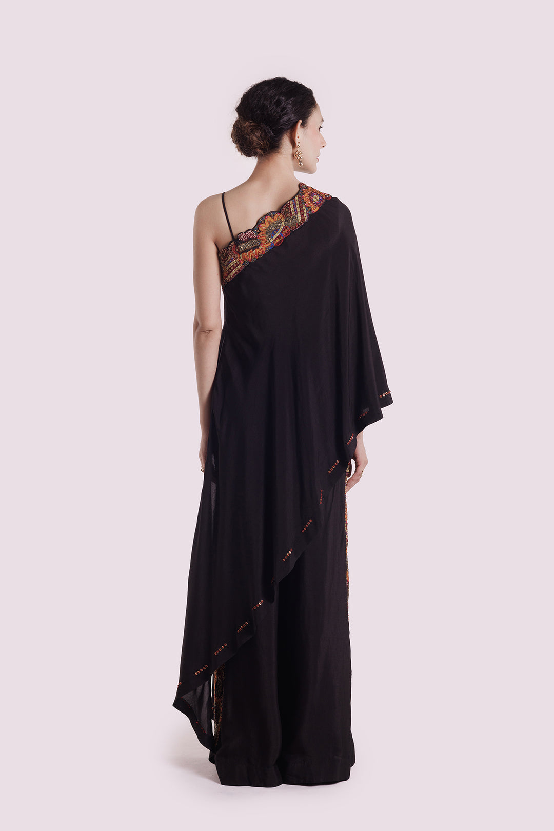 Mono sleeve silk kaftan co-ord set