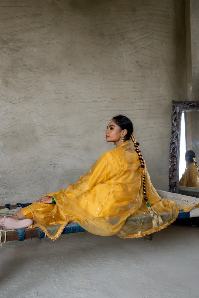 Mustard Yellow Straight Kurta Set
