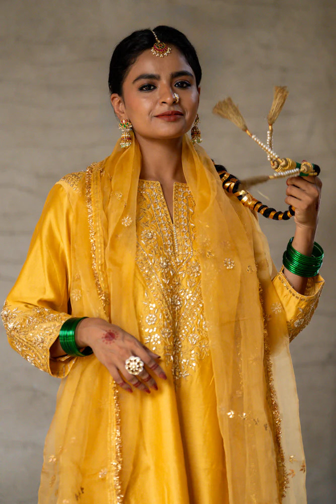 Mustard Yellow Straight Kurta Set