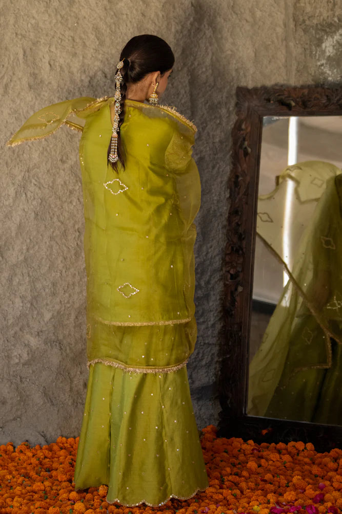 Neev Henna Green Sharara Set