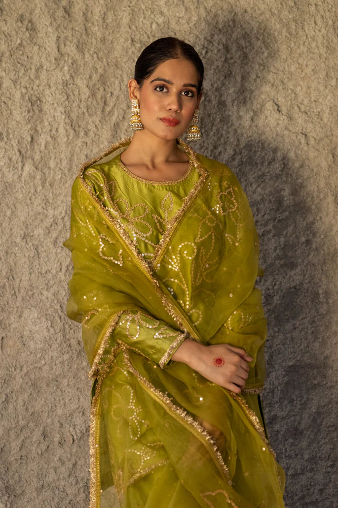Neev Henna Green Sharara Set