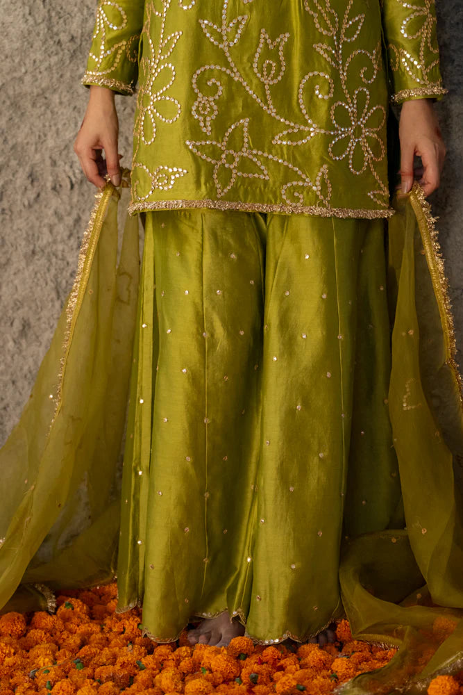Neev Henna Green Sharara Set
