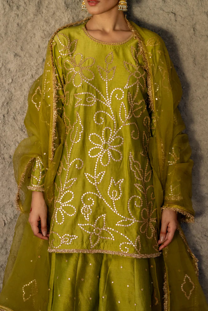 Neev Henna Green Sharara Set