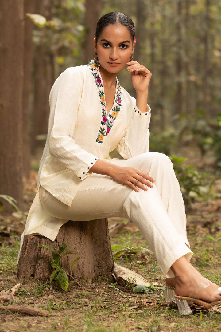 ecru tunic set