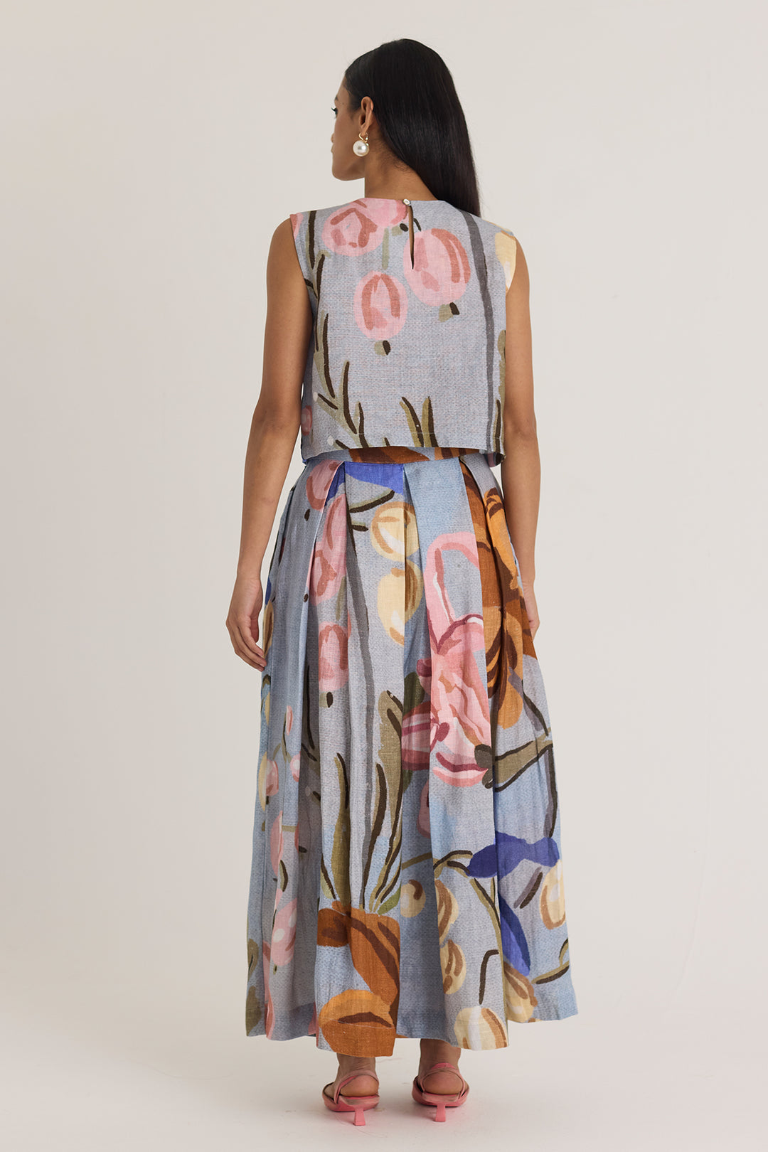 Nico Linen Top & Skirt Set