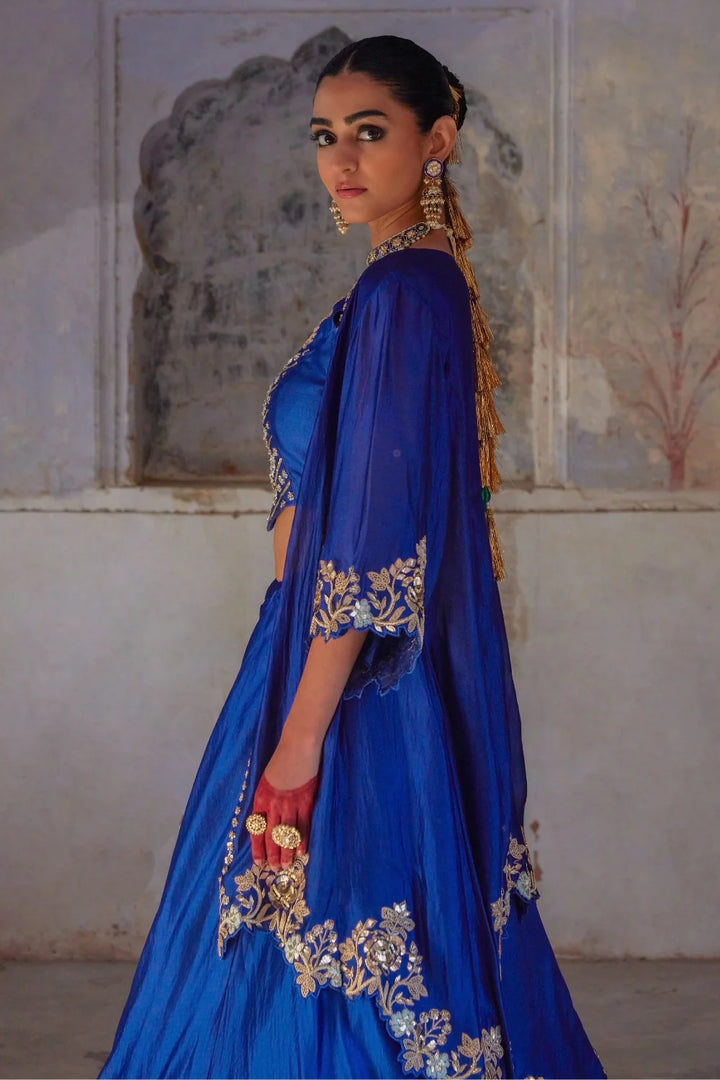 Neela Phool Jacket Set