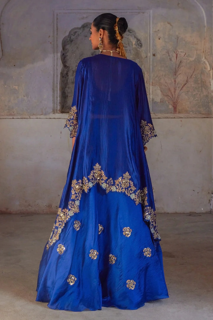 Neela Phool Jacket Set