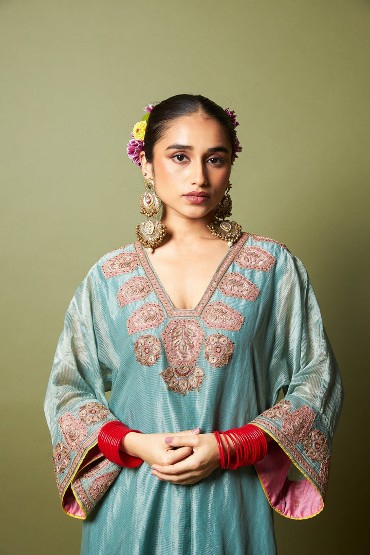 Neelam Riwaaz embroidered kaftan set