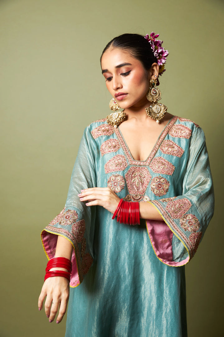 Neelam Riwaaz embroidered kaftan set