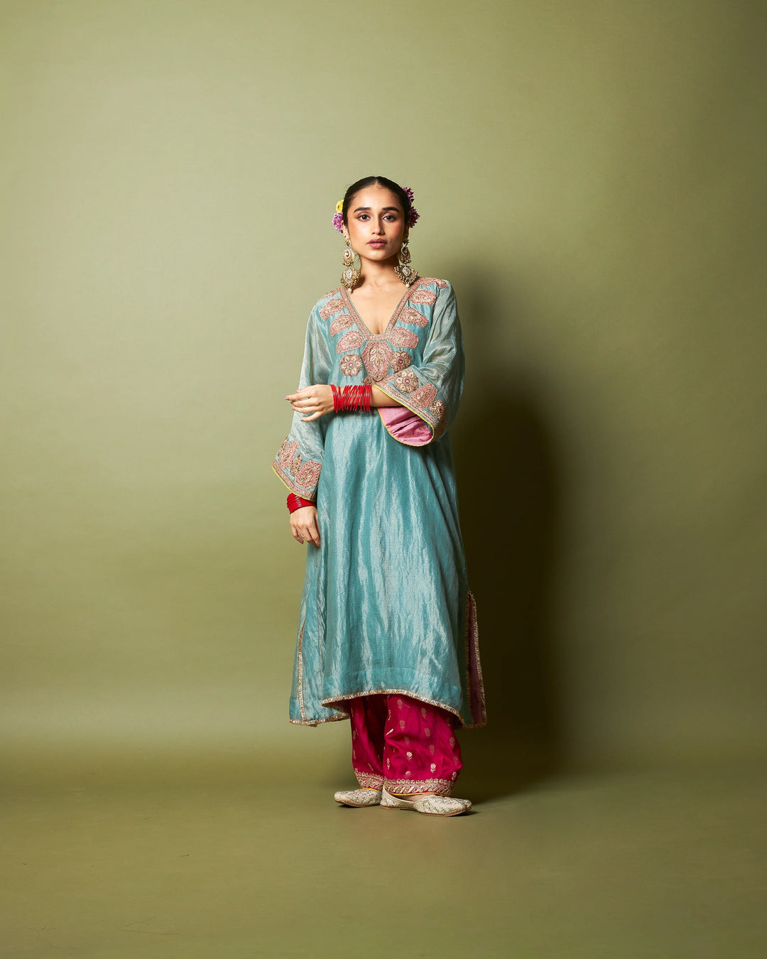 Neelam Riwaaz embroidered kaftan set