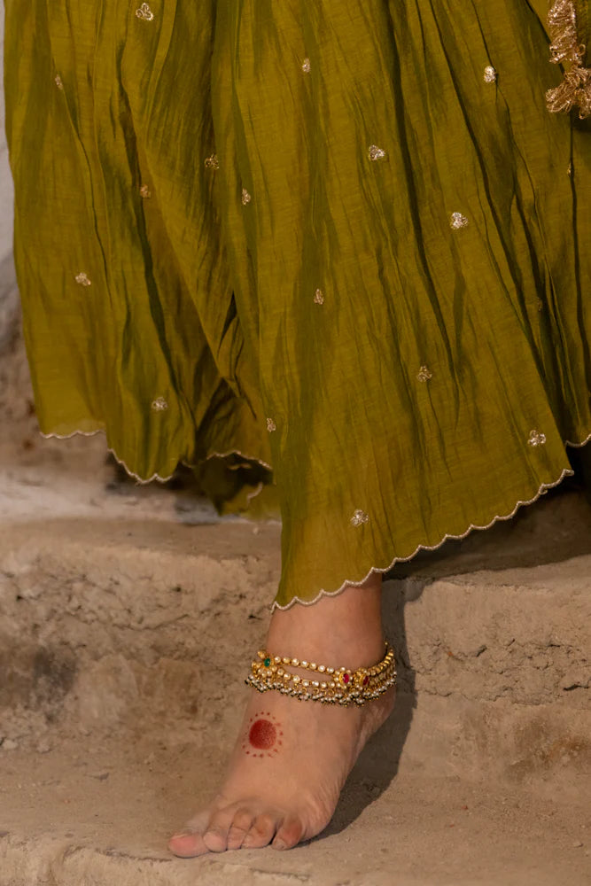 Neev Rani Henna Green Sharara Set