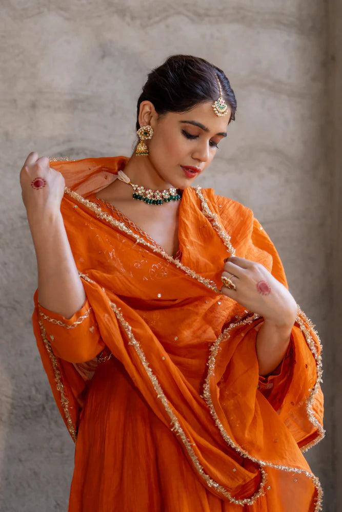 Neev Yellow Orange Sharara Set