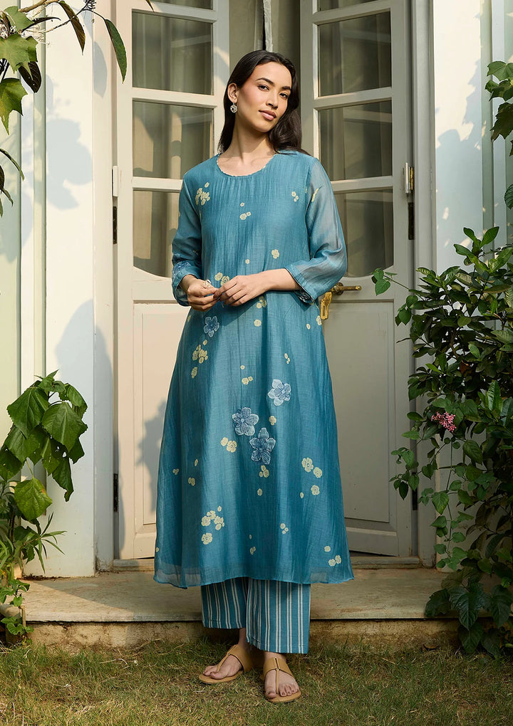 Ocean Blue Applique Co-ord Set