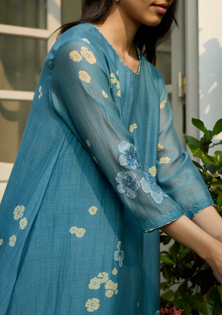 Ocean Blue Applique Co-ord Set