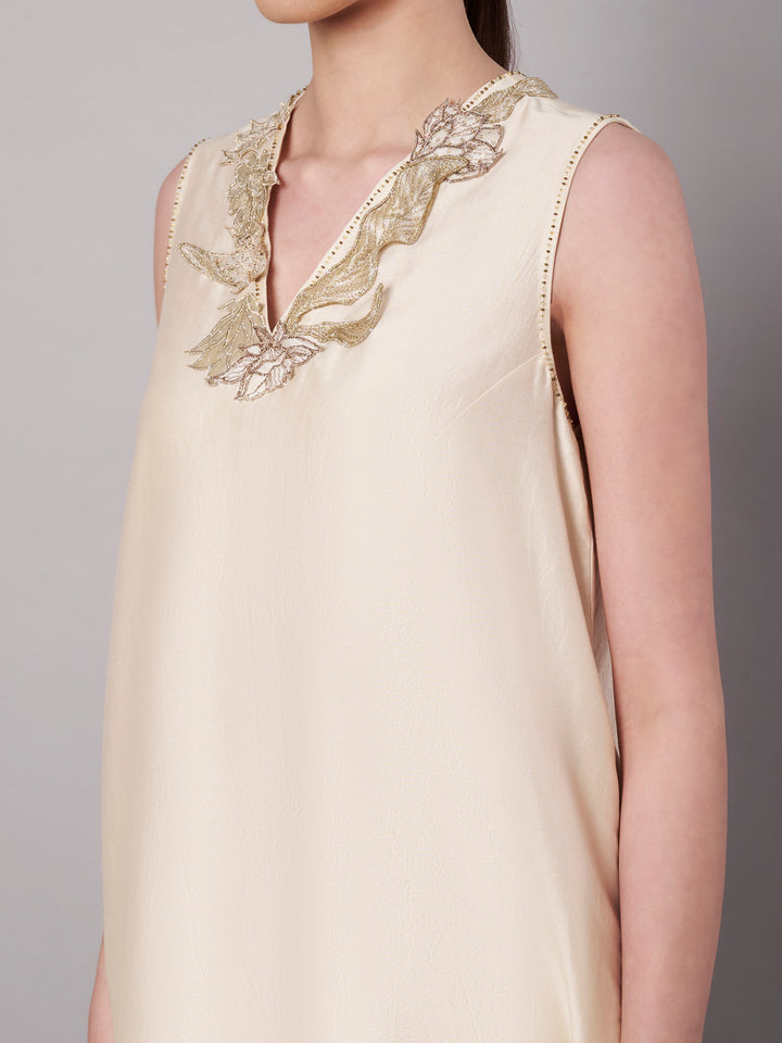 Open Bloom Kurta Set - Ivory