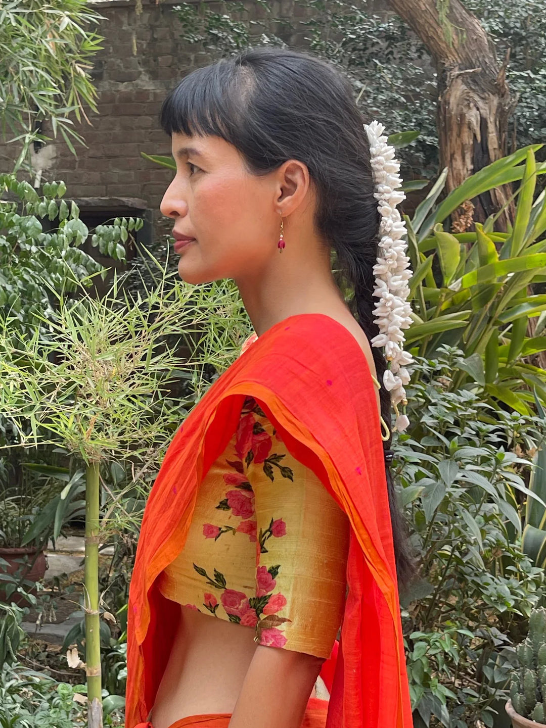 Off White Mogra Gajra Long