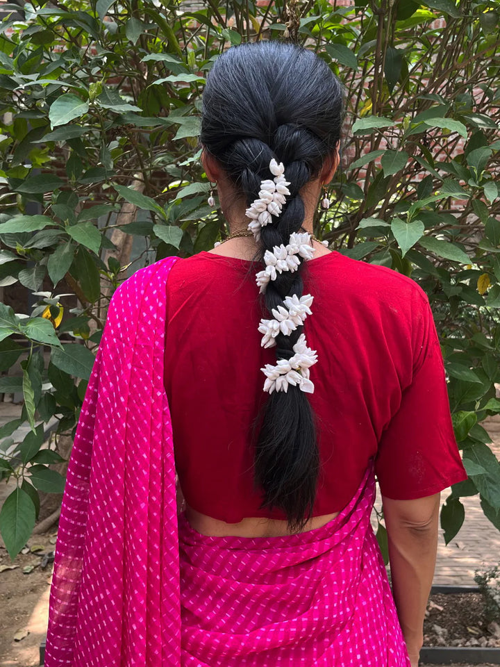 Off White Mogra Gajra Long