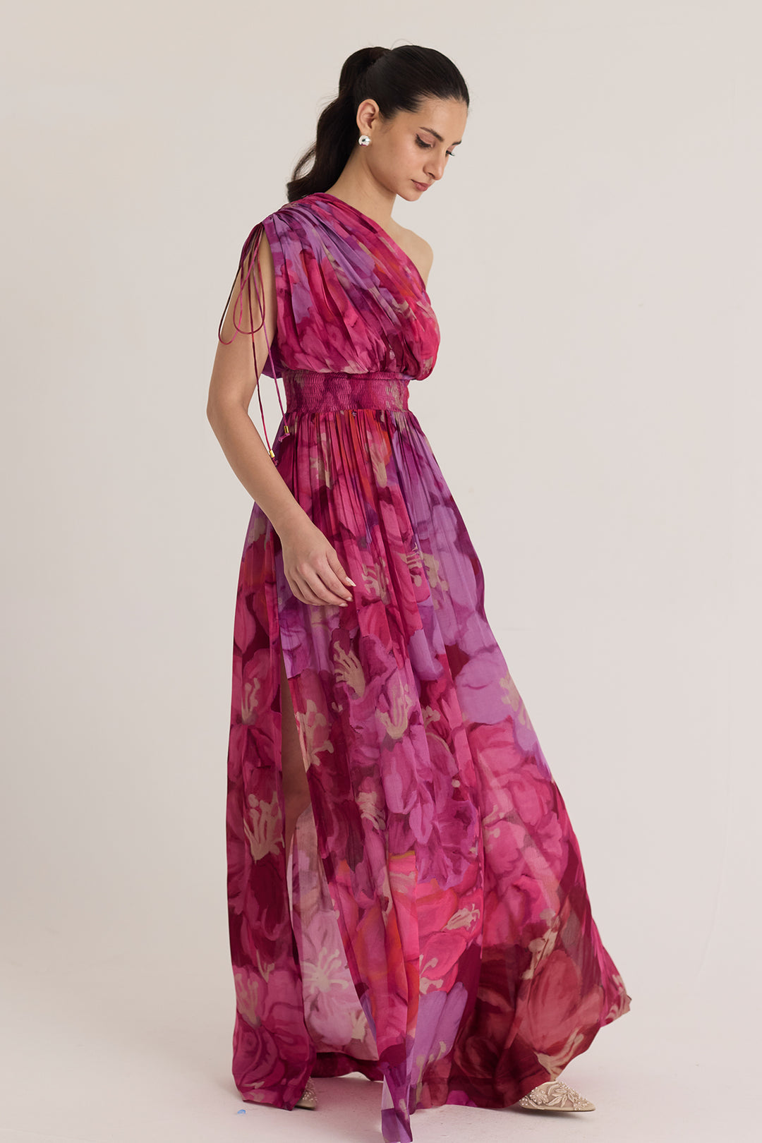 Violet One Shoulder Dress