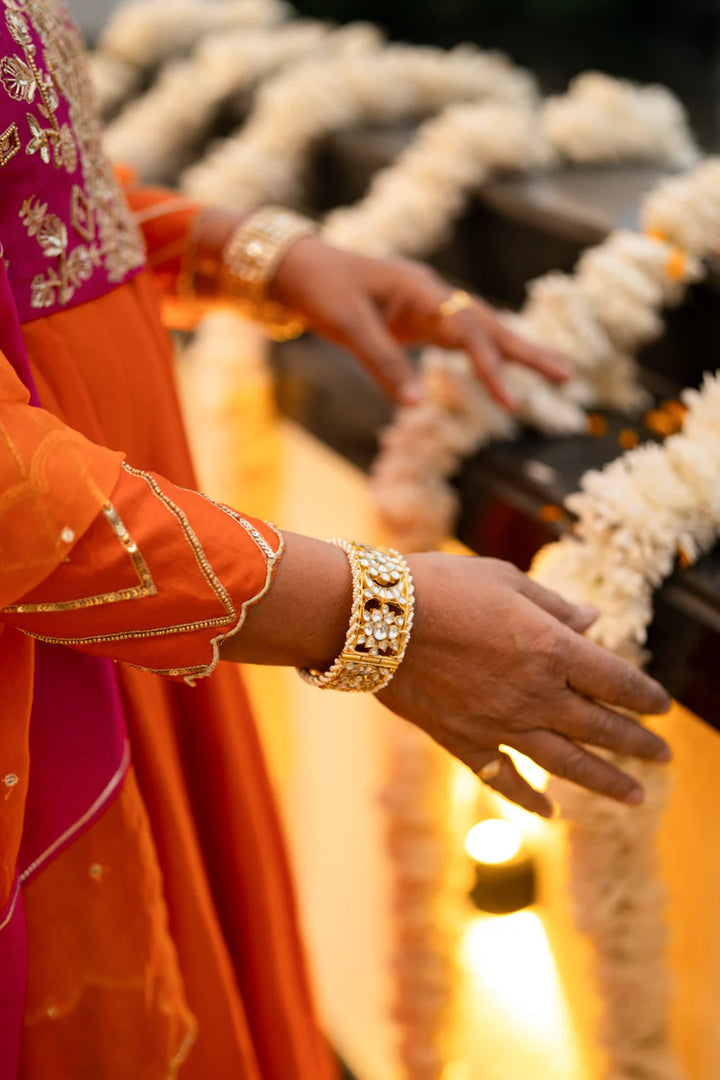 Orange & Pink anarkali set