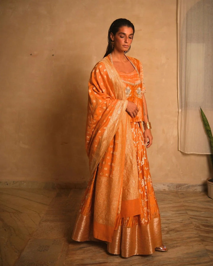 Top With Skirt and Dupatta