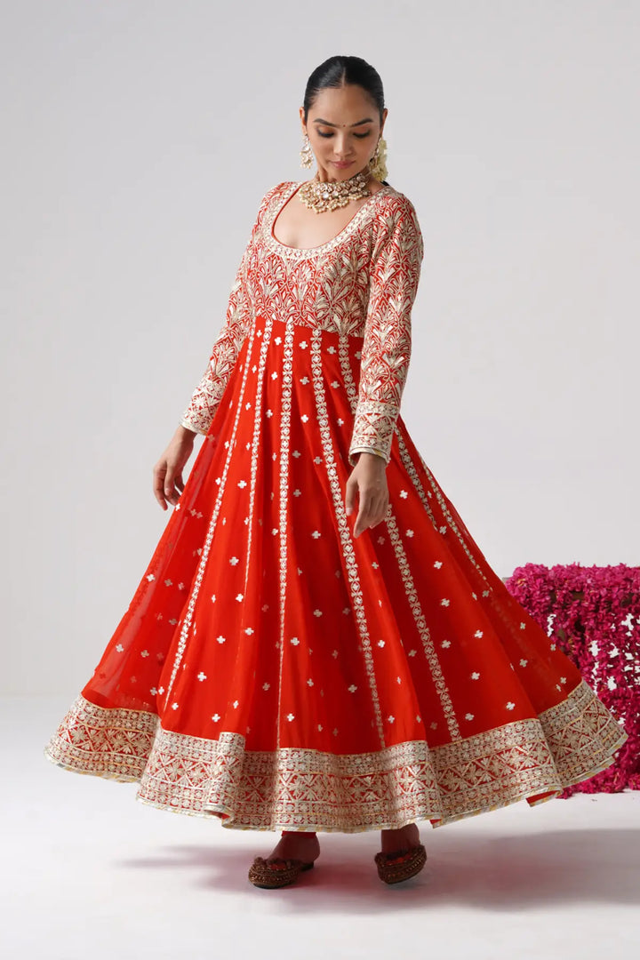 Dilruba - Kalidaar Set - Orange