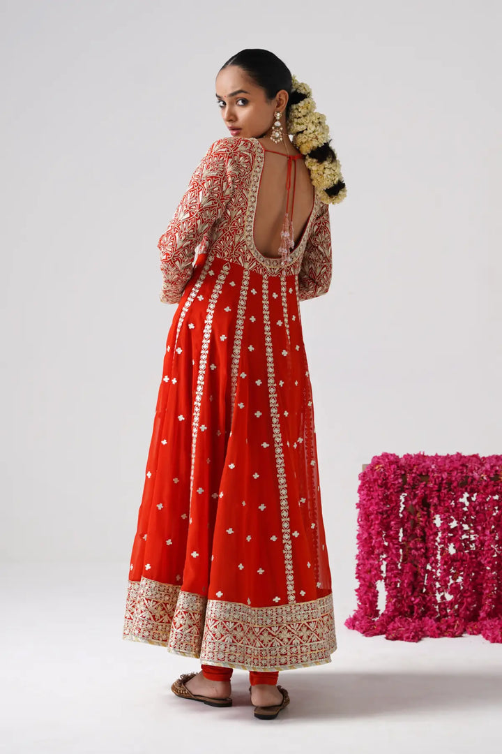 Dilruba - Kalidaar Set - Orange