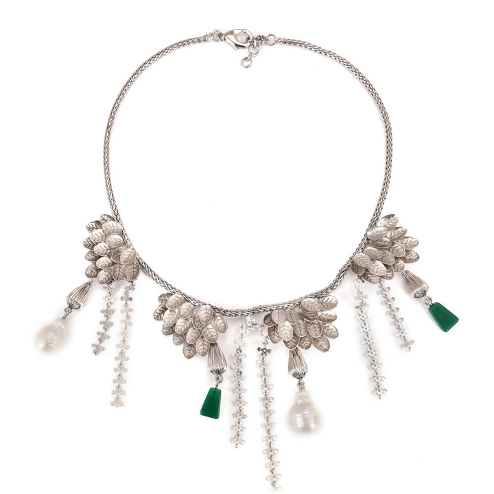 Forest Flower Silver Neckpiece