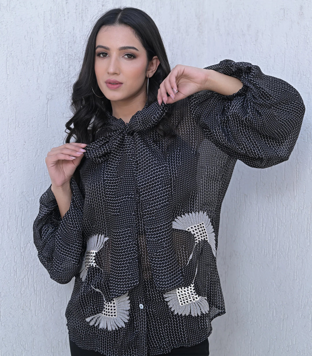 Onyx Wing BowTie Shirt