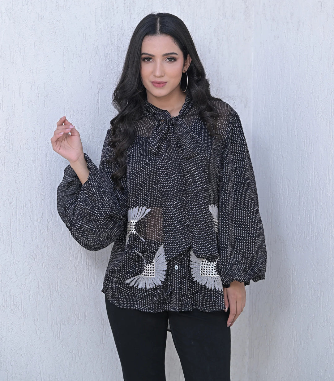 Onyx Wing BowTie Shirt