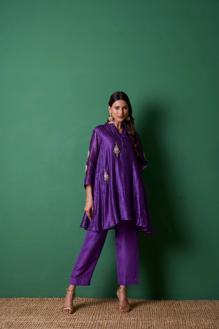 Paradise Purple Kurta (Set of 2)