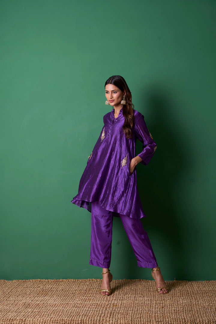 Paradise Purple Kurta (Set of 2)