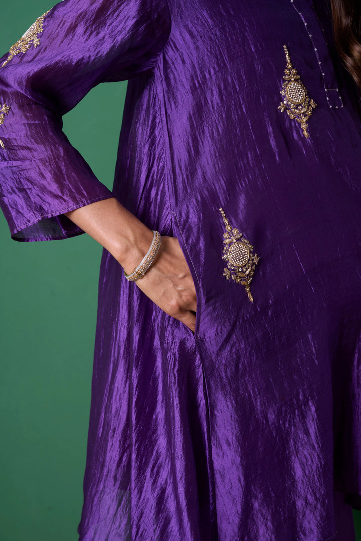 Paradise Purple Kurta (Set of 2)